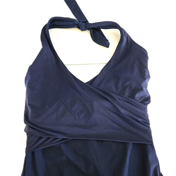 Heidi Klein Body Wrap Navy One Piece Swimsuit Size M - Picture 5 of 14